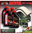 KIT TAGLIANDO OLIO MOTUL 7100 10W40 + FILTRI KAWASAKI ZX-10R 1000 Ninja 2005