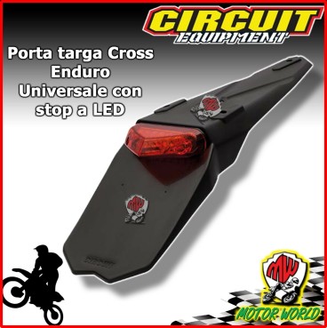 PORTATARGA OMOLOGATO CIRCUIT NO PROBLEM UNIVERSALE MOTO CROSS ENDURO MOTARD