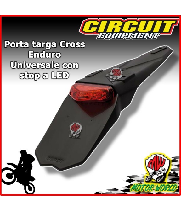 PORTATARGA OMOLOGATO CIRCUIT NO PROBLEM UNIVERSALE MOTO CROSS ENDURO MOTARD