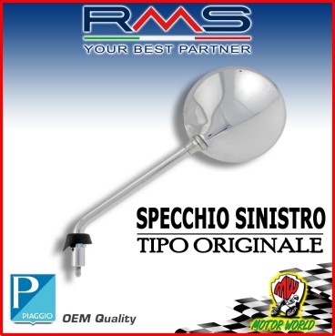 SPECCHIO SPECCHIETTO SX RETROVISORE SINISTRO PIAGGIO VESPA LX 125 2005 2006