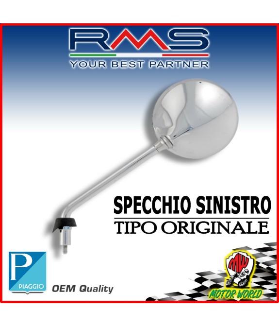 SPECCHIO SPECCHIETTO SX RETROVISORE SINISTRO PIAGGIO VESPA LX 125 2005 2006