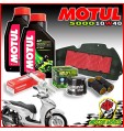KIT TAGLIANDO OLIO MOTUL + FILTRI ARIA OLIO + RULLI + CANDELA HONDA SH 300 2019