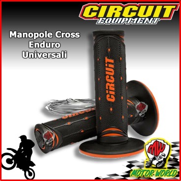 COPPIA MANOPOLE MOTO CROSS ENDURO JUPITER CIRCUIT TM MOTO ARANCIONE NERO