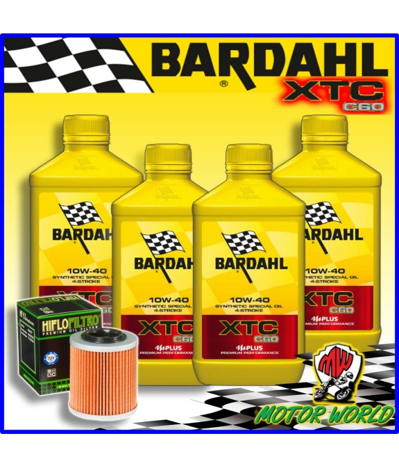 KIT TAGLIANDO 4LT BARDAHL XTC 10W40 + FILTRO APRILIA SL 1000 Falco  2006