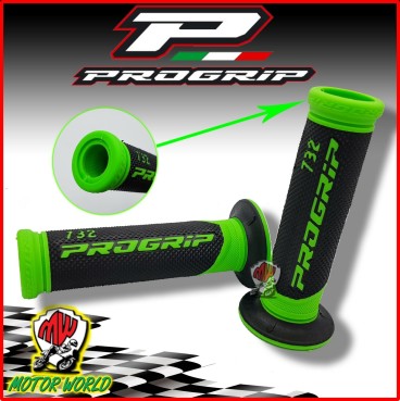 PROGRIP MANOPOLE SCOOTER DUAL DENSITY SYSTEM BICOLORE NERO-VERDE FLUO 732