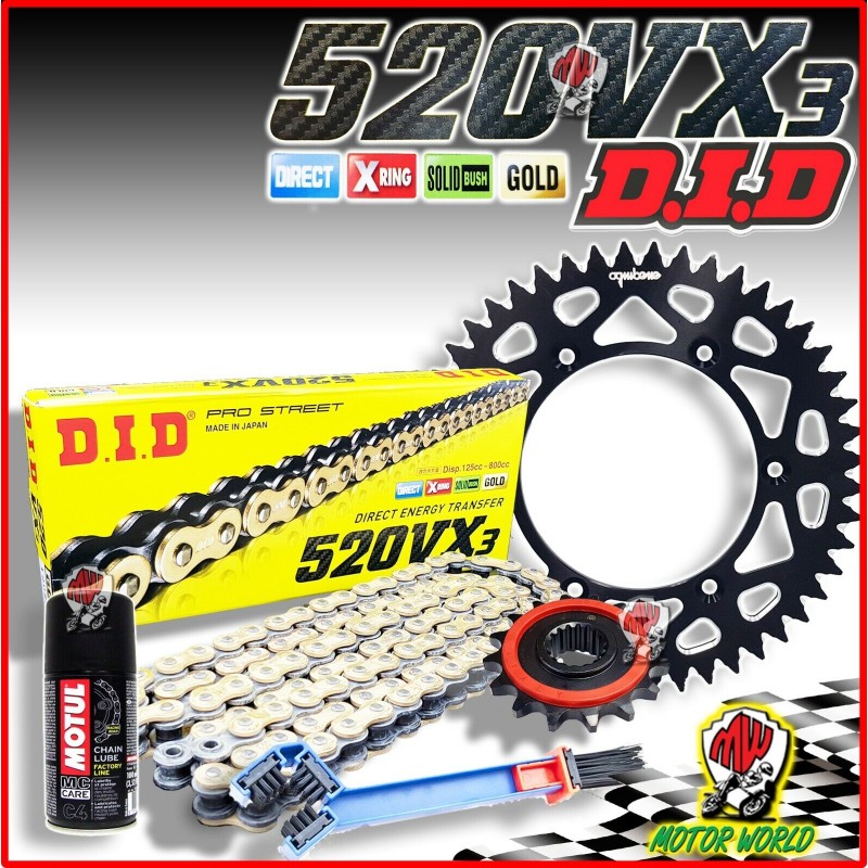 KIT TRASMISSIONE CATENA DID CORONA PIGNONE YAMAHA WR 125 1999 2000 -