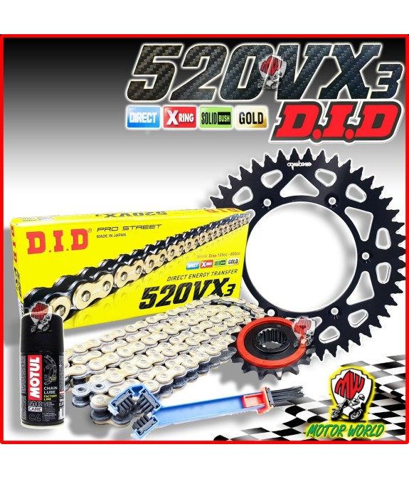 KIT TRASMISSIONE CATENA DID CORONA PIGNONE YAMAHA WR 125 1999 2000 -