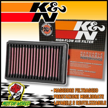 FILTRO ARIA RACING SPORTIVO LAVABILE K&N per BMW R 1200 GS dal 2013 al 2018