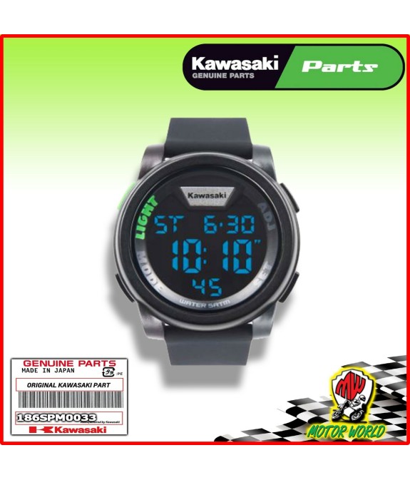 Genuine Kawasaki Orologio digitale nero novità del 2019