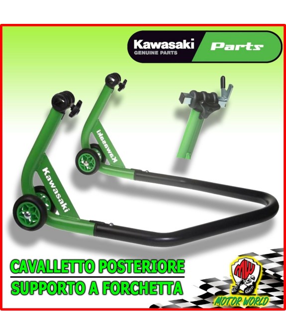 Cavalletto KAWASAKI Richiudibile Alzamoto Posteriore con attacchi a Forchetta