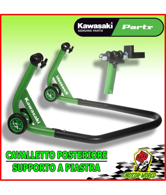 Cavalletto Alzamoto Posteriore con attacco a piastra originale KAWASAKI loghi