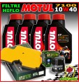 KIT TAGLIANDO OLIO MOTUL 7100 10W40 + FILTRI HIFLO KAWASAKI KLE Versys 650 08-14
