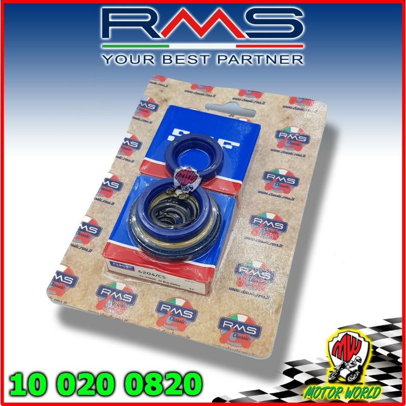 KIT CUSCINETTI SKF ALTI GIRI + PARAOLI BLU ALBERO MOTORE PIAGGIO VESPA PK XL 125