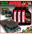 KIT TAGLIANDO OLIO MOTUL 7100 10W40 + FILTRI HIFLO KAWASAKI NINJA 650R 2011 2012