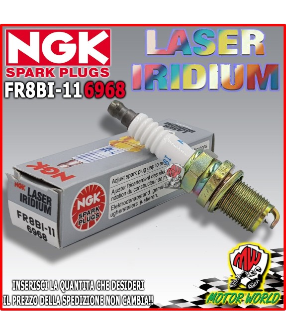 CANDELA NGK FR8BI-11 LASER IRIDIUM SPECIFICA PER Mondial Piega 1000 2003