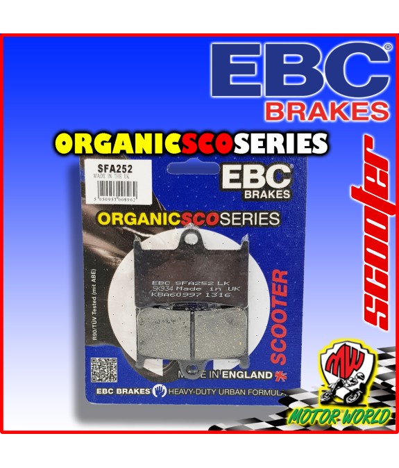 SFA252 PASTIGLIE ORGANICHE EBC ANTERIORI YAMAHA YZ-F R7  750 1999 2000