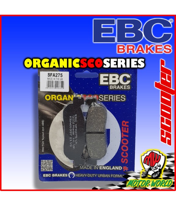 SFA275 PASTIGLIE ORGANICHE EBC ANTERIORI YAMAHA XG TRICKER 250 2004 2005 2006