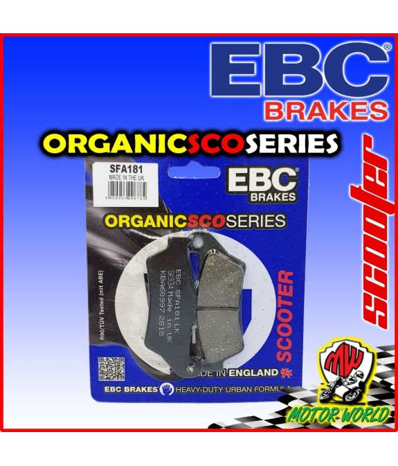 SFA181 PASTIGLIE ORGANICHE EBC ANTERIORI YAMAHA YZF-R 125 2012 2013
