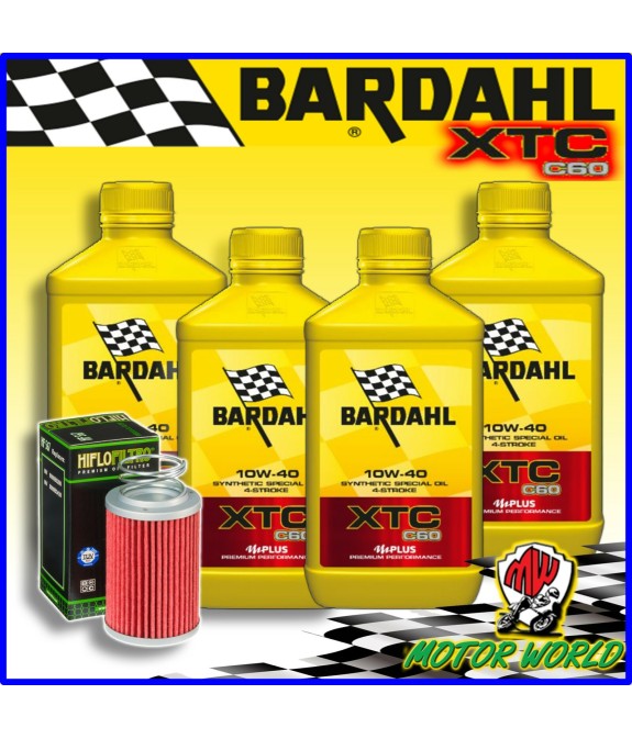 KIT TAGLIANDO OLIO BARDAHL XTC C60 10W40 + FILTRO MV AGUSTA Brutale 1090 RR 2011