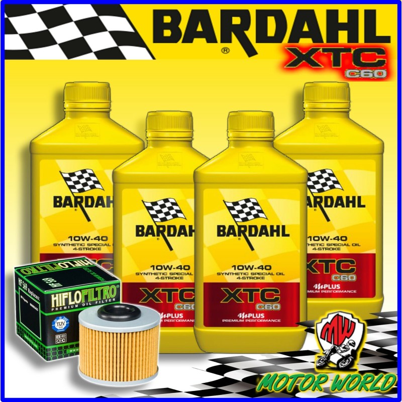 KIT TAGLIANDO OLIO BARDAHL XTC C60 10W40 + FILTRO MV AGUSTA Turismo Veloce Lusso