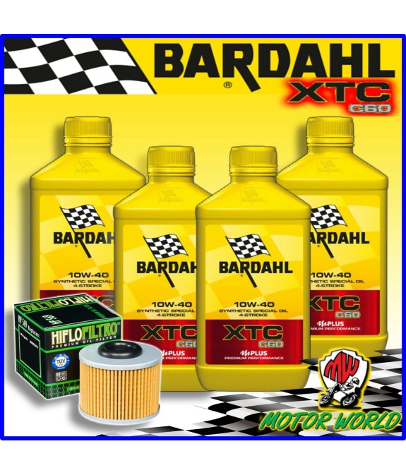 KIT TAGLIANDO OLIO BARDAHL XTC C60 10W40 + FILTRO MV AGUSTA Turismo Veloce Lusso
