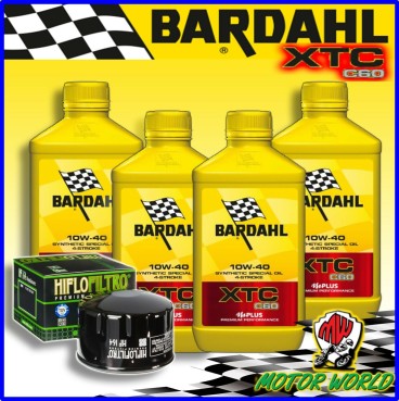 KIT TAGLIANDO OLIO BARDAHL XTC C60 10W40 + FILTRO Kymco AK 550 2017 2018
