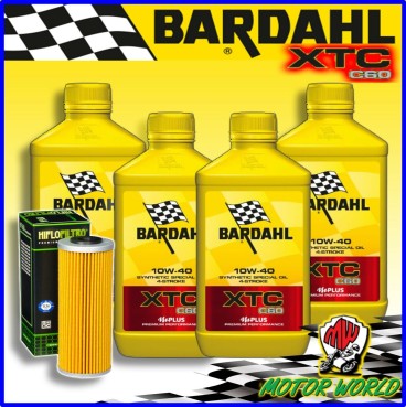 KIT TAGLIANDO OLIO BARDAHL XTC C60 10W40 + FILTRO KTM 1290 Super Duke R 2018