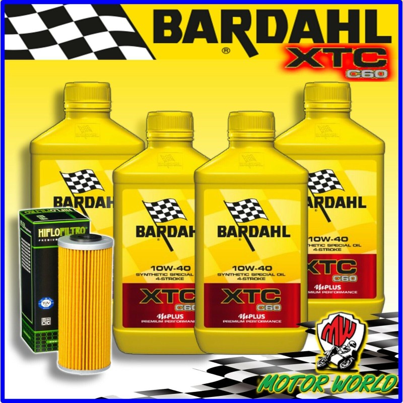 KIT TAGLIANDO OLIO BARDAHL XTC C60 10W40 + FILTRO KTM 1290 Super Duke R 2018