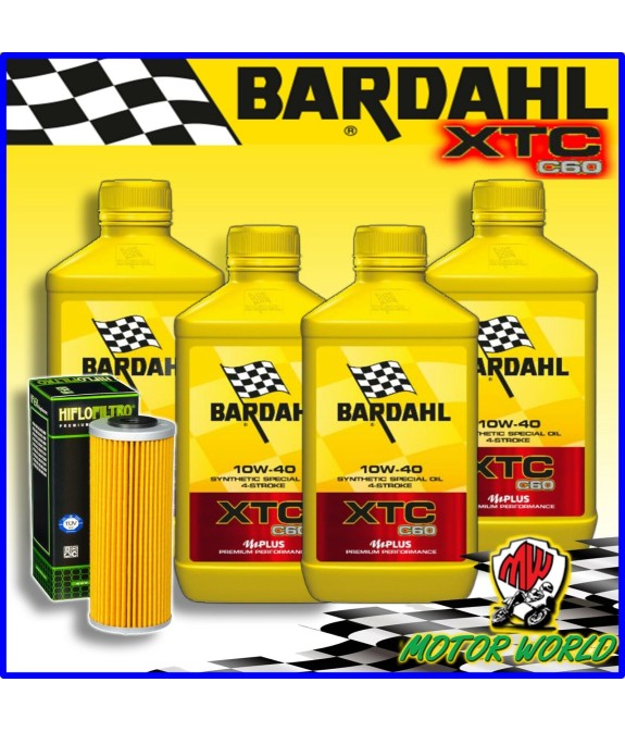 KIT TAGLIANDO OLIO BARDAHL XTC C60 10W40 + FILTRO KTM 1290 Super Duke R 2018