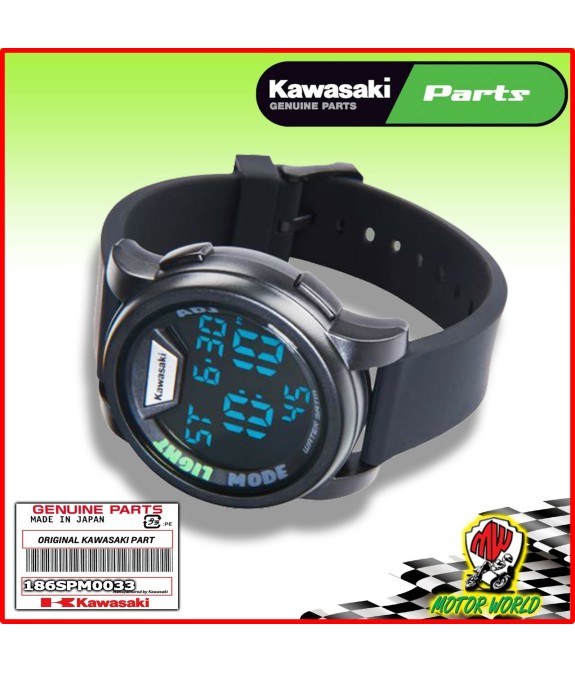 Genuine Kawasaki Orologio digitale nero novità del 2019