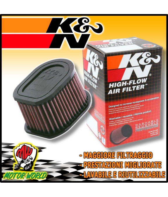 FILTRO ARIA RACING SPORTIVO LAVABILE K&N per KAWASAKI Z800 Z 800 2015 2016