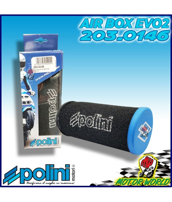 203.0146 FILTRO ARIA AIR BOX EVOLUTION POLINI DIRITTO CARBURATORI PHBG 17.5 - 19