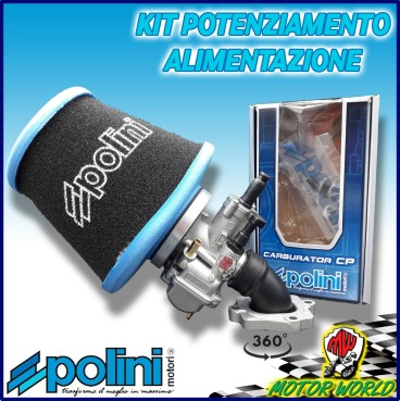 KIT MODIFICA CARBURATORE CP 21 + COLLETTORE + FILTRO POLINI MALAGUTI PHANTOM F12