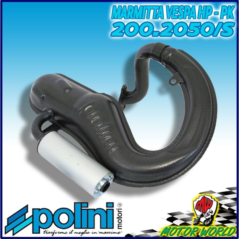 Auspuff für Vespa PK50 POLINI Banane Vespa PK50 S PK50 XL 1 2
