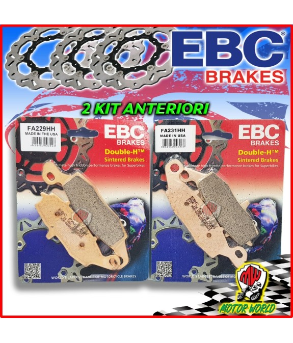 KIT PASTIGLIE FRENO ANTERIORI EBC HH SINTERIZZATE KAWASAKI VN 1500 Vulcan 2004
