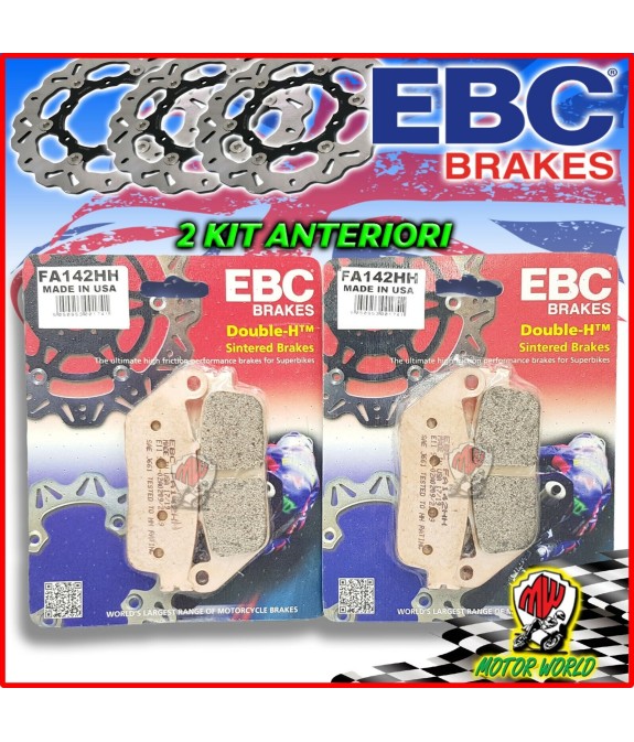 KIT PASTIGLIE FRENO ANTERIORI EBC HH SINTERIZZATE HONDA VFR 750 F 1991 1992 1993