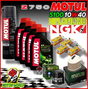 KIT TAGLIANDO KAWASAKI Z750 2011 2012 OLIO FILTRI CANDELE GRASSO Z 750