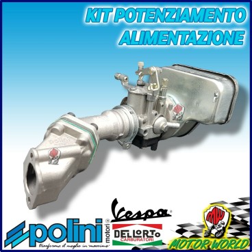 KIT CARBURATORE 19.19 DELL'ORTO + COLLETTORE POLINI + FILTRO VESPA PRIMAVERA ET3