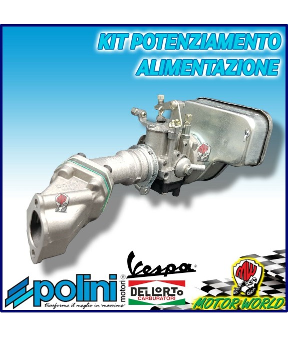 KIT CARBURATORE 19.19 DELL'ORTO + COLLETTORE POLINI + FILTRO VESPA PRIMAVERA ET3