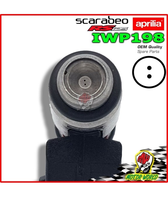 INIETTORE 2 FORI Aprilia RS4 125 2011 2012 2013 2014 2015 2016 2017 IWP198
