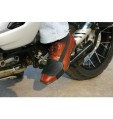 Protezione salvascarpa universale in vera pelle per moto color Nero per lavoro