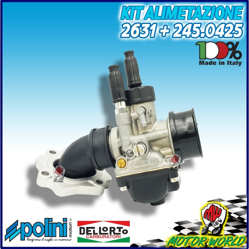 CARBURATORE PHBG 19 DELL'ORTO + COLLETTORE POLINI RIEJU RS SPORT NKD 50 LC