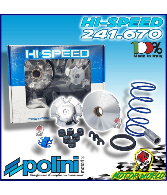 VARIATORE POLINI 241.670 HI-SPEED 6 RULLI MBK OVETTO 50 241670 HI SPEED