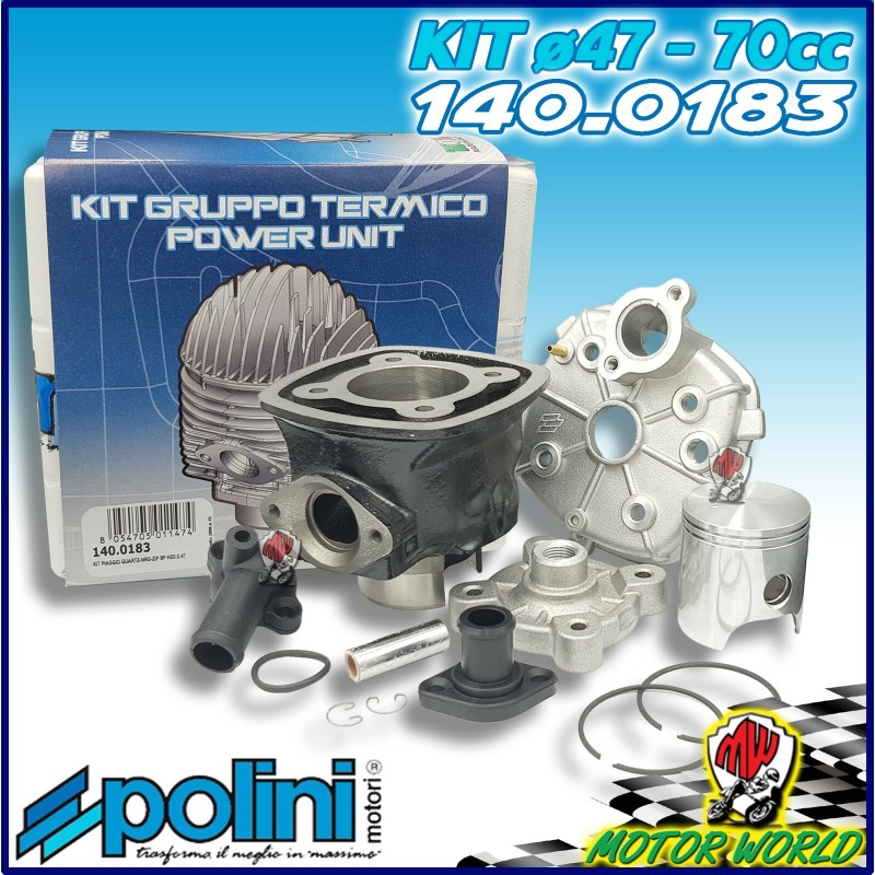 140.0183 GRUPPO TERMICO POLINI CORSA 70CC D.47 PIAGGIO NRG Power DD 50 2T LC S