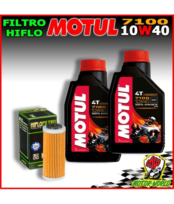KIT TAGLIANDO OLIO MOTUL 7100 10W40 + FILTRO KTM  530 XC-W Six Days 2010 2011