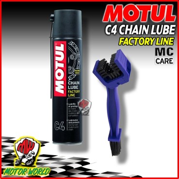 LUBRIFICANTE CATENE MOTO DA STRADA MC CARE C4 CHAIN LUBE FL MOTUL 400ML SPRAY