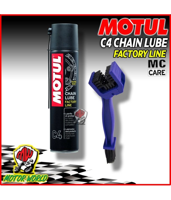 LUBRIFICANTE CATENE MOTO DA STRADA MC CARE C4 CHAIN LUBE FL MOTUL 400ML SPRAY