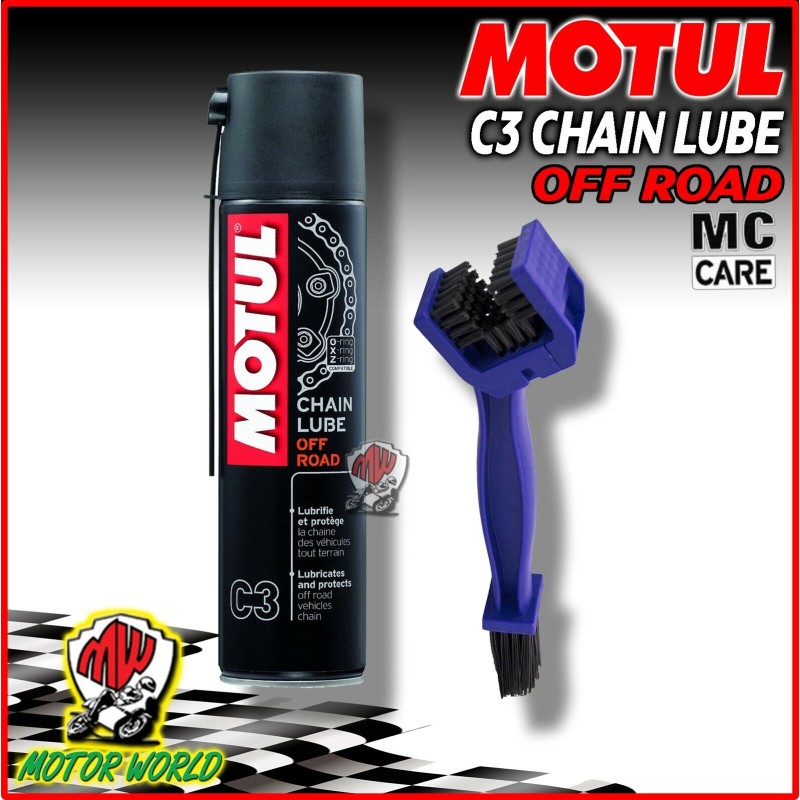 Motul C3 Chain Lube Off Road Grasso Catena Spray 400ml Moto Enduro Cross Trial