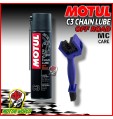 Motul C3 Chain Lube Off Road Grasso Catena Spray 400ml Moto Enduro Cross Trial