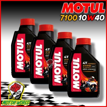 4 LITRI OLIO MOTORE 100% SINTETICO 7100 10W40 PER MOTO - 104091 MOTUL